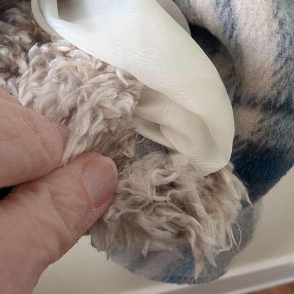 Christopher Banks Blue Tan Plaid Cozy Vest with Sherpa Lining Size 2X - Picture 6 of 7